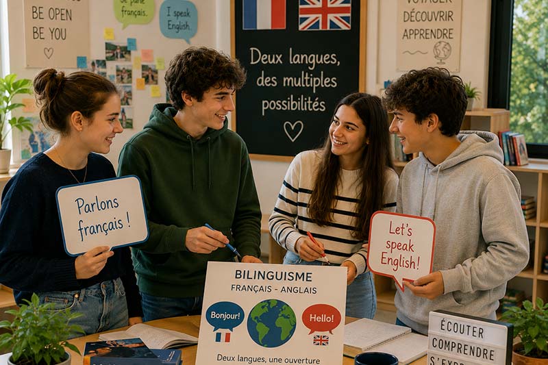 Activité bilingue à Montessori seeds of knowledge